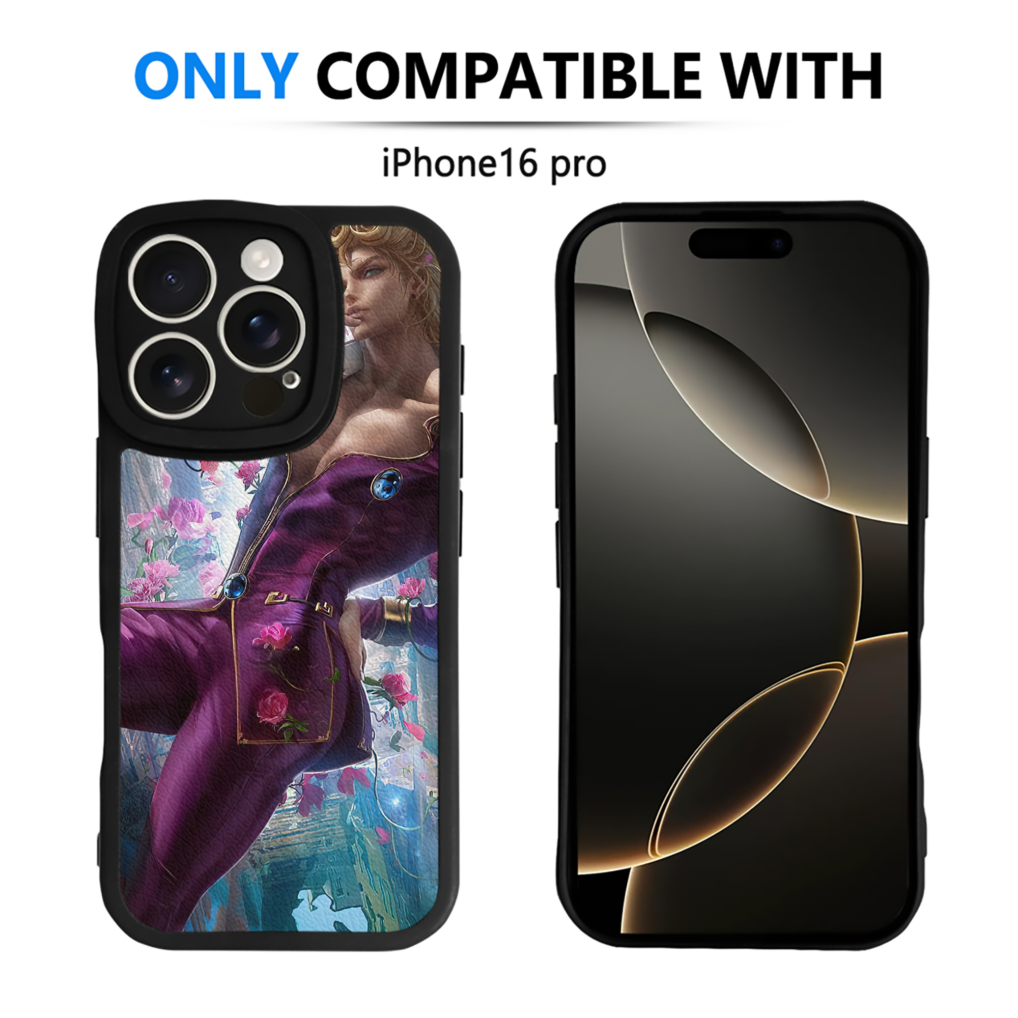 （画像用） ジョジョの奇妙な冒険 JoJo's Bizarre Adventure 【iPhone 16シリーズ対応】シリコンスマホケース（レザー調） 材質：シリコン